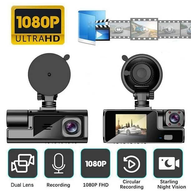 Car 3 Camera Car Driving Recorder Support Recording,Parking Monitoring 17