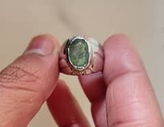 Top Quality Emerald/Zamurd Silver Ring