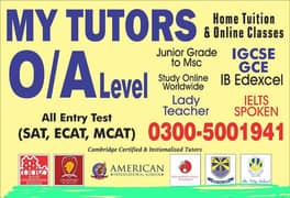 Home Tuition /Online  A/O level Cambridge/Edexcel IGCSE,GCSSE/AQA IB