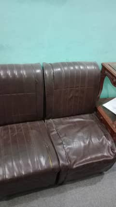 office table, sofa and revolving chair including printer