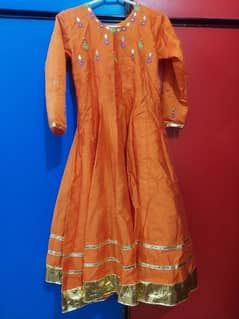 Orange kali daar embroided frok