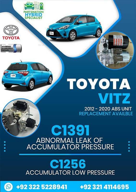 Hybrid battery/ABS unit/Hybrid Cell /prius/aqua/corolla/axio/fielder/ 10