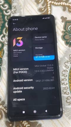 X3 pro 256 GB rom 8 GB exchange possible