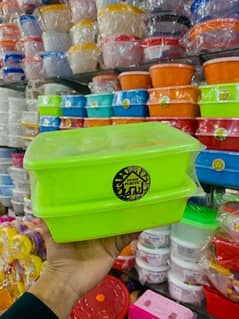 pack of 2 food storage containers for kitchen  multicolour