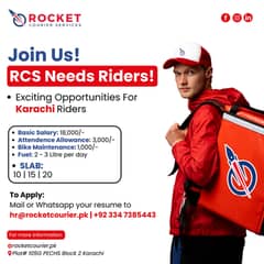 Need Pick-Up & Delivery Riders