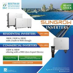 SUNGROW SOLAR INVERTER - 10kW to 150kW