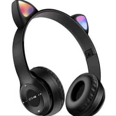 Premium black headphones with long lasting battery