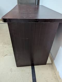 brown wooden computer table