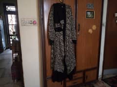 Imported abaya with double coating - 3 piece and flared