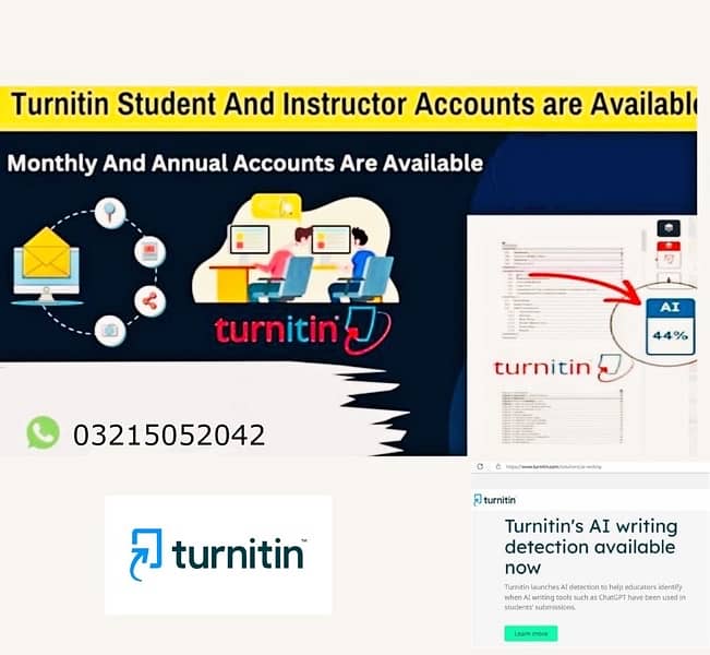 Turnitin instructor/student, Quillbot,Grammarly, IBM SPSS subscription 1