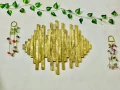 Handmade Golden wooden Art