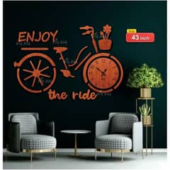 43 inch's Bicycle Shape 3D wall clock