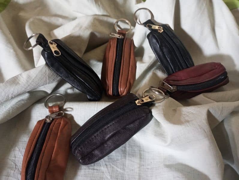 Leather keychain wallet in Many Colours 0