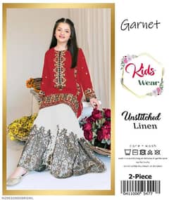 Ramzan Big offer 2 pcs girl's embroidered unstitched suit