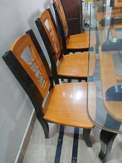 Imported full original paint and glass 8 chairs