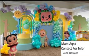 Birthday party services,Event planners, Balloon decore,Bridal Shower