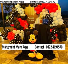 Birthday party services,Event planners, Balloon decore,Bridal Shower