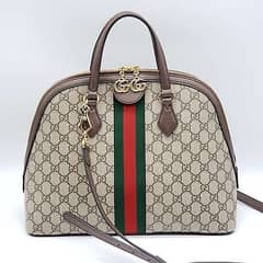 Gucci Brown GG Supreme Ophidia Satchel/Handbag/Shoulderbag