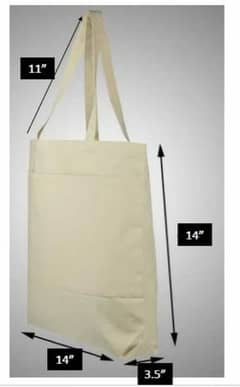 Canvas cotton tote bag