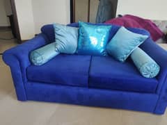 Blue Soft Cushion Sofa