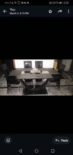 black Glass dining table