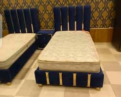 Poshish bed-dressing tablebed set-Queen Bed set side tables dressing