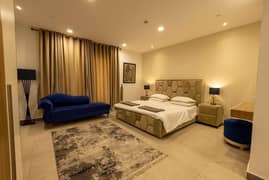 Luxurious 1 Bed Brand New Semi Furnished Apartment Is Available For Rent Facing Park Corners. Location DHA Lahore Phase 5