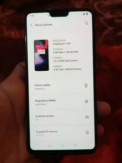 One Plus 6. (8ram+128 gb)