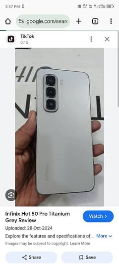 infinix hot 50 pro titanium grey 8 128