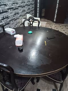 Dinning table with free four chairs