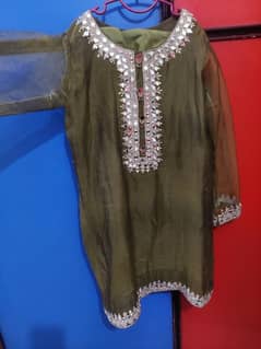 shirt amd trouser mehndi colour ka beautiful dress