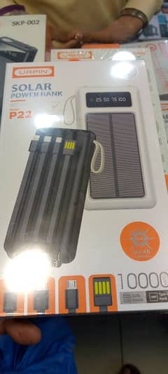 LED Solar Energy Power Bank - 10000 MAH