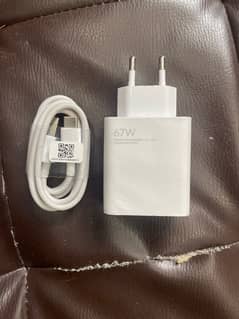 MI 67W Charger with cable 100% original box Pulled Cahrger