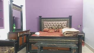 bed / king size bed / mattress / side tables / dressing / full bed set