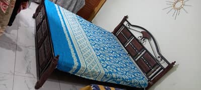 wooden and iron bed for sell