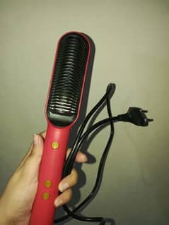 Hair straightening brush