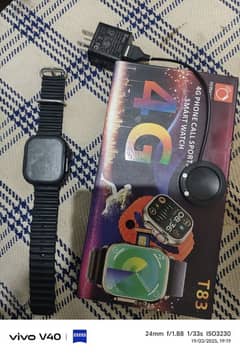 Ultra Smart Watch T83 with 4G smart watch  sim used