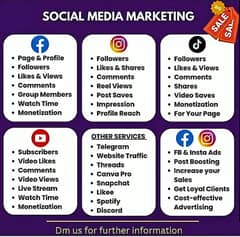 Social media services marketing