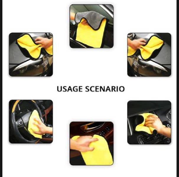 Microfiber Clothe Double Side Yellow And Gray Cloth 30×30, 600 GSM 1