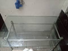 Dinning table glass with 4 chairs