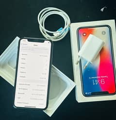 iPhone X pta approved 64 gb 10 by 10 Contact no:03351722225