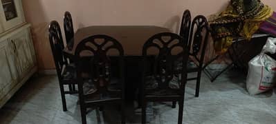 one table 6 chairs