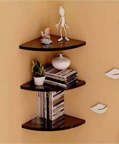 Mdf 3 Piece wooden wall hanging shelf 12 inch by 12 inch