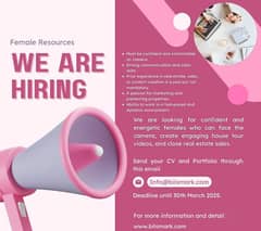 Urgently Girls Required for Video Social media marketing