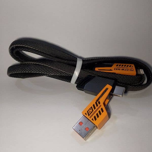 4 in 1 cable 27w iphone Cable+65w c type cable 0