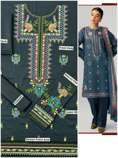 Elegant Lawn 90/70* | 2pc Embroidered Suit