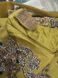 heavy embellished bridal shirt for mehendi