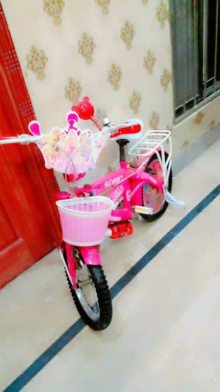 barbi pink colour bicycle 1