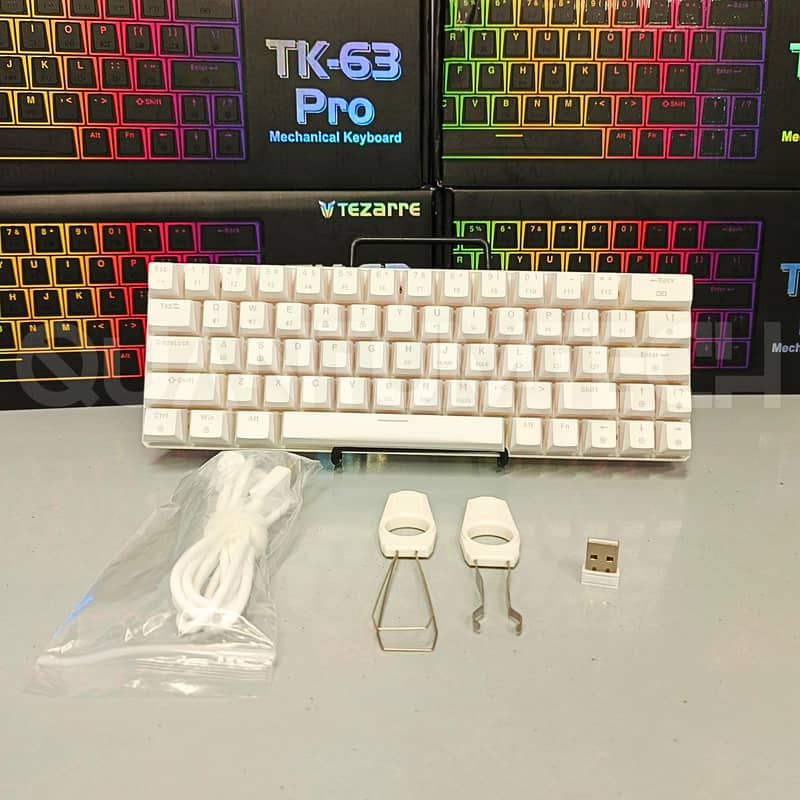 TK 63 Pro Mechanical Wireless RGB Gaming Bluetooth/Wired Keyboard 0