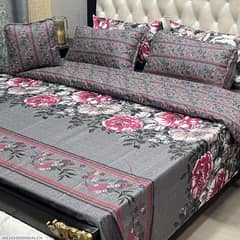 7 Pcs Cotton Salonica Printed Comforter Set